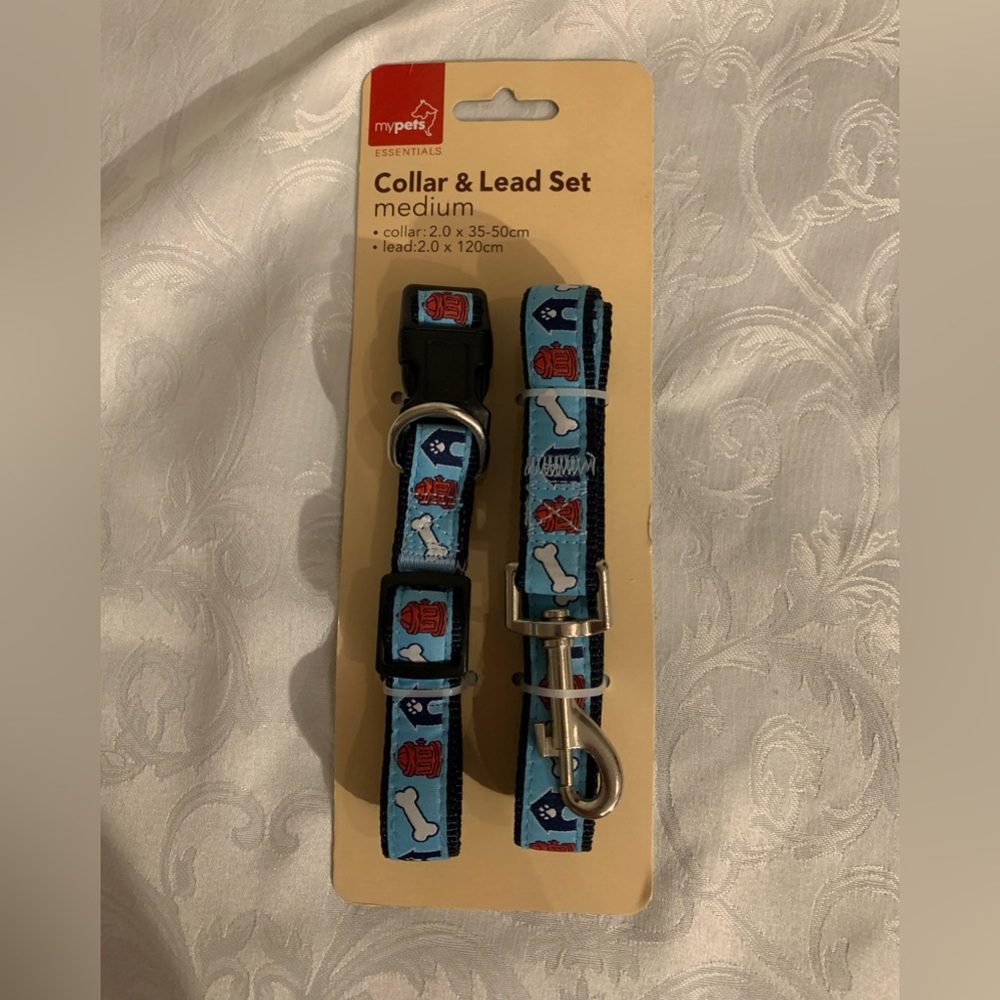 Medium Dog Collar & Lead (Leash ) Set - Picture 3 of 4
